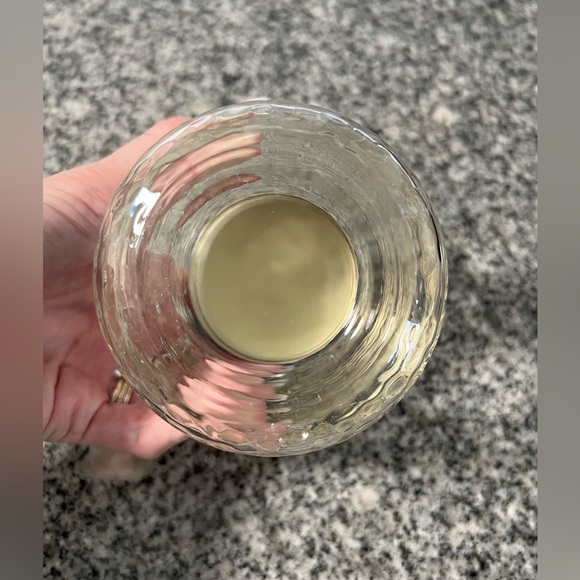 Rippled Glass Jar & Gold Lid - Picture 5 of 7